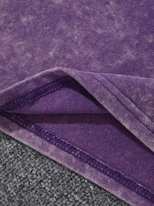 Conjunto de Camiseta y Pantalones Cortos Personalizados, Camiseta Morada con Estampado de Corazón y Huella de Pata, Cuello Redondo, Tejido de Algodón y Elastano, Informal, Verano - Product Image 3