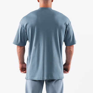 Camiseta de Algodón de Alta Calidad para Streetwear, Estilo Oversize con Hombros Caídos, Personalizable con Logotipo, Negra, para Hombre - Product Image 5