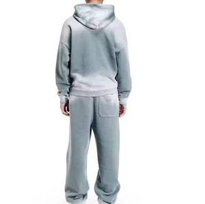 ชุดวอร์มซิปหน้าแบบซันเฟด แอซิดวอช สำหรับวิ่ง ออกกำลังกาย ยิม กิจกรรมกลางแจ้ง สปอร์ต ผ้าเทอร์รี่ฟลีซเนื้อหนา ชุดวอร์มแอซิดวอช - Product Image 3