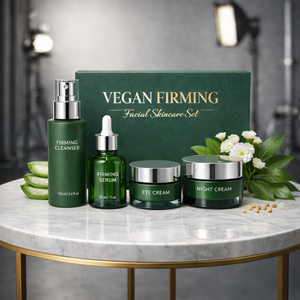 Coffret de Soins Visage Raffermissants Végans Marque Blanche avec Vitamine C et Acide Hyaluronique pour Anti-Âge et Éclaircissement de la Peau OEM/ODM - Product Image 2