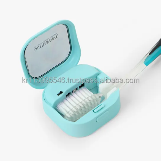 Esterilizador de cepillo de dientes, Mini portátil recargable Uso de viaje Esterilizador de cepillo de dientes LED de UV-C