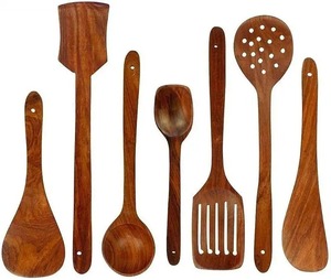 Natural Bamboo Wooden Cutlery Set Reusable Eco Friendly Kitchen Utensils Sustainable Dining Tableware <b>Flatware</b> Set - Product Image 1