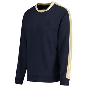 เสื้อสเวตเชิ้ตคอกลมสีกรมท่าสำหรับผู้ชาย ทรงปกติ สีพื้น แขนยาว สไตล์ลำลอง ผ้าถัก คอตตอน ใส่ได้ในฤดูใบไม้ร่วง - Product Image 2