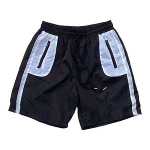 Conjunto Deportivo para Hombre, Chaqueta Cortavientos con Capucha Negra y Pantalones Cortos, Color Sólido, Secado Rápido, Tejido de Poliéster, Ropa de Primavera - Product Image 5