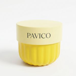 Pot cosmétique en PET personnalisé avec couvercle à vis jaune pour crème contour des yeux, crème visage, beurre corporel, gommage – Usine Pavico Vietnam - Product Image 1