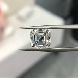 Moissanite de laboratoire blanche de qualité supérieure 3 carats A. U. Gems, taille Asscher, VVS1, pour la fabrication de bijoux, expédition le jour même, cadeau offert - Product Image 2