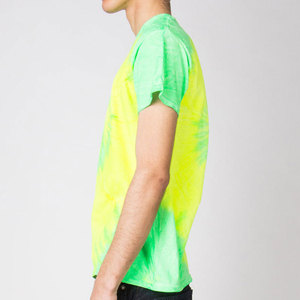 Camiseta de Manga Corta para Hombre, Cuello Redondo, Corte Regular, Algodón, Estilo Casual, Patrón Verde y Amarillo, Tejido de Punto - Product Image 4