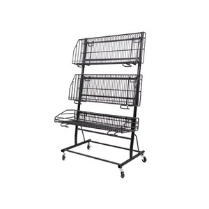 Estantes de Exhibición Móviles de Metal, Resistentes, Verticales, de Hierro Pulido, para Supermercados y Tiendas de Conveniencia - Product Image 3