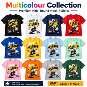 เสื้อยืดคอกลมแขนสั้นทรงปกติผ้าเจอร์ซีย์คอตตอน 100% พิมพ์ลายการ์ตูนสีสันสดใสแบบรีดร้อน คลับเด็กเท่ๆ รุ่นสั่งทำพิเศษ - Product Image 4