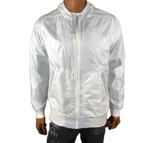 เสื้อแจ็คเก็ต Anorak สีขาวแบบขายส่ง ผ้าริปสต็อป สำหรับผู้ชาย ใส่เดินป่า กันลม ใส่เล่นกีฬา หรือใส่ลำลองในฤดูใบไม้ร่วง  รับผลิตตามแบบ - Product Image 1