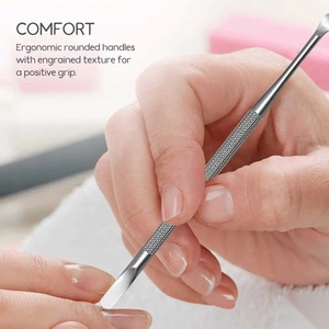 Herramienta Empujadora de Cutículas de Acero Inoxidable de Doble Punta A y S Network, Punta Plana y Redondeada, para Manicura, Cuidado de Cutículas, Reutilizable, S&S-PNC-012 - Product Image 5