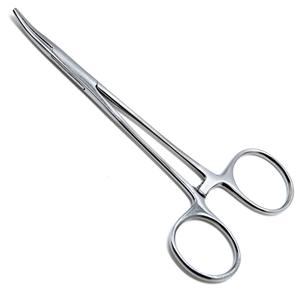 Pinces chirurgicales hémostatiques en titane de haute qualité, courbées et droites, avec système de verrouillage à cliquet - Product Image 1