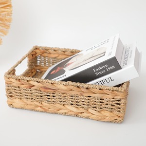 <b>Rectangle</b> Woven <b>basket</b> Organizer Hyacinth & Seagrass Handmade <b>Storage</b> <b>Basket</b> Wholesale eco-friendly Made in Viet Nam - Product Image 5