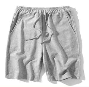Shorts Bermuda en Coton Rouge pour Homme, Cordon de Serrage, Couleur Unie, Taille Mi-Haute, Tricoté, Respirant, Décontracté - Product Image 4
