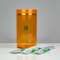 Flacon en plastique PET de 100 ml pour capsules, compléments vitaminiques, compléments alimentaires, emballage pharmaceutique avec bouchon à vis en métal