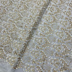 Premium Sequence Embroidery Fabric For Women Fashion Wear Designer <b>Garments</b> Party Wear Dresses Kaftan Abaya Bridal Wear - Product Image 1