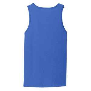 Débardeur sans manches bleu uni pour homme, col rond, tissé 100% polyester, écologique, vêtements décontractés - Product Image 2