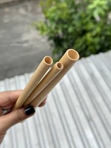 Personalized Eco-friendly Bamboo Drinking <b>Straws</b> <b>Reusable</b> Barware Accessories Biodegradable 200mm 6-9mm Inner Diameter Vietnam - Product Image 3