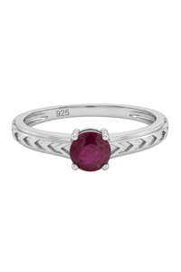 Anillo de Zafiro Azul en Plata de Ley 92.5 KLSR-11828 - Product Image 5