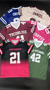 Maillot de football personnalisable pour adultes et enfants, personnalisé avec le nom et le numéro de l'équipe, motif Paisley pour les fans de football américain - Product Image 6
