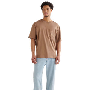 T-shirt Homme Oversize à Manches Courtes en Coton 100% Lourd, Col Rond Uni, Tricoté, Respirant, Écologique, Personnalisable, Haute Qualité - Product Image 2