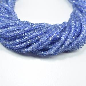 Cuentas de Tanzanita Natural Facetadas en Forma de Rondelle de 3-3.5MM, Cuentas Sueltas para la Fabricación de Joyería, Venta al Por Mayor de Cuentas de Tanzanita - Product Image 3