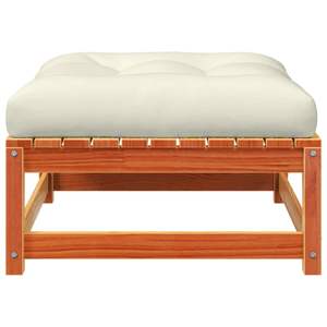 Reposapiés de Madera de Pino Maciza de 27.6 Pulgadas en Color Marrón Encerado y Crema para Muebles de Patio - Product Image 5