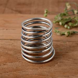 Handmade <b>925</b> Sterling <b>Silver</b> Multi-Spiral Arthritis Splint <b>Ring</b> Adjustable Full Finger Support - Product Image 1