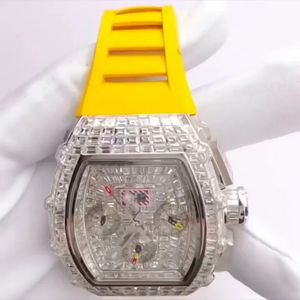 High Quality Vvs Moissanite Baguette Diamond <b>Watch</b> Trendy Fully Iced Out <b>Watch</b> <b>Cheap</b> Iced Out <b>Watch</b> for Unisex - Product Image 3