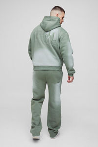 Chándal de algodón de color liso para hombre, el más demandado, personalizado, lavado, de talla grande, ligero, con cordón en la cintura. - Product Image 4