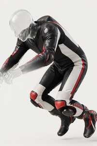 Traje de Motociclismo de Cuero para Hombre, Diseño Color Block, Manga Larga, Protección Completa, Mono de Una Pieza, Equipo de Motociclismo Masculino - Product Image 6