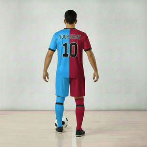 Nouveaux maillots de football personnalisés 2026 – Ensemble uniforme de football unisexe de haute qualité pour équipes – 100 % polyester, manches courtes, appliqué uni - Product Image 3