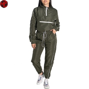 Women Windbreaker Nylon Tracksuit <b>Set</b> 2 <b>Piece</b> <b>Set</b> Lightweight <b>Mesh</b> Lining Waterproof Breathable Windbreaker Tracksuits <b>Set</b> - Product Image 1