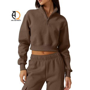 Sudadera Corta de Forro Polar para Mujer, Sudadera de Marca Privada - Product Image 3