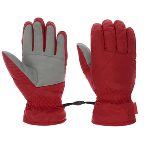 Gants de ski à doigts entiers, isolés thermiquement, avec fermeture à cordon, unisexes, pour l'hiver, le ski de descente, en polyester, bleu - Product Image 4