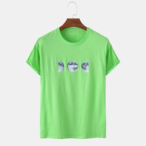 Camiseta de Hombre de Algodón Grueso, Cuello Redondo, Manga Corta, Corte Regular, Diseño Liso, Tejido Premium - Product Image 2