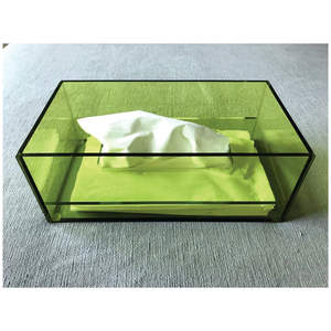 Boîte à serviettes en acrylique transparent moderne, distributeur de mouchoirs en plastique transparent, organisateur de bureau pour la maison, l'hôtel, le bureau, décoration - Product Image 6