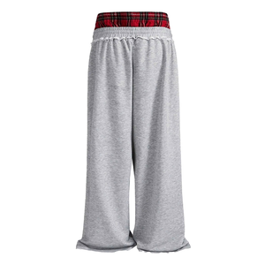 Pantalon ample décontracté en molleton de coton léger pour homme, à rayures personnalisées, taille élastique mi-haute, coupe large et oversize, vente en gros - Product Image 1