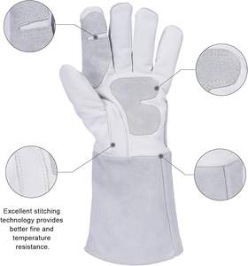 Guantes TIG resistentes al calor y al fuego, guantes para manipulación de animales para barbacoa con manga extra larga - Product Image 3
