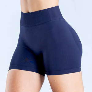 Shorts de yoga et de sport pour femme, respirants, à séchage rapide, taille basse, sans couture, avec effet froncé et galbant fessier - Product Image 5