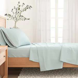 Bedding King Bed Sheets <b>Set</b> 4 Piece Bedding Fade Resistant Easy Care Flat Fitted Sheets <b>Sets</b> - Product Image 3