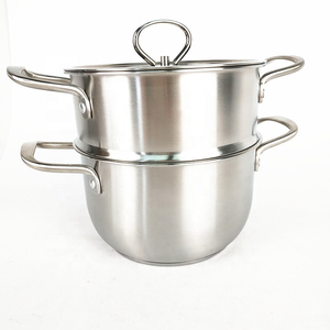 Advanced Stainless Steel <b>Steamer</b> Pot With Multi Layer Bottom Tempered Glass Lid Comfortable Side Handles - Product Image 2