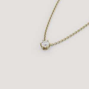 Round Lab Grown Diamond <b>Pendant</b> Necklaces Prong Set Everyday Classic Solitaire Cable Chain Necklace 10k 14k <b>Solid</b> <b>Gold</b> Wholesale - Product Image 3