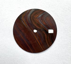 Natural Iron Tiger Eye Stone Watch Dial with <b>Date</b> Window Custom Luxury Gemstone Dial for NH35 NH36 Watch Movement - Product Image 5