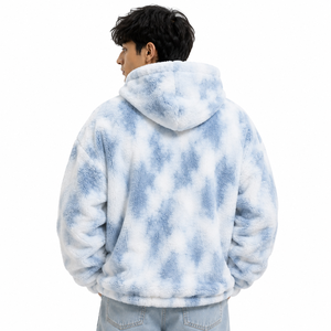 Sweat-shirt à capuche pour homme de haute qualité, en polaire sherpa, tie-dye, coupe ample, toucher doux, vêtements d'hiver, B2B, approvisionnement USA - Product Image 2