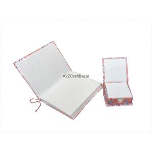 Handmade High Quality Creative Block Printed Fabric Cover Handmade Paper Closure Diary <b>Notepad</b> - Product Image 5