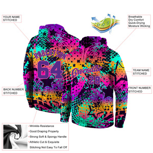 Hoodie personnalisé, fabrication OEM, sublimation, polyester, impression intégrale, vente en gros - Product Image 2