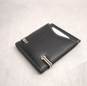 Genuine Leather Hand Made <b>RFID</b> <b>Blocking</b> Simple Minimalistic Money Clip Cash Elastic <b>Wallet</b> Card Holders Men India Export Custom - Product Image 5