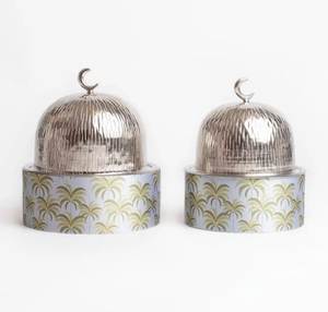 เครื่องอุ่นอาหารบุฟเฟ่ต์ทองเหลืองอินเดีย พร้อมฐานตั้งและฝาปิด อุปกรณ์จัดเลี้ยงระดับพรีเมียมสำหรับงานแต่งงาน งานจัดเลี้ยง และร้านอาหาร - Product Image 1