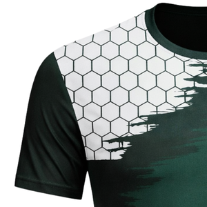 Camiseta de Fútbol Verde y Blanca de Mónaco, Transpirable, Absorbente de Humedad, para Entrenamiento Deportivo, Uniforme de Equipo para Hombre y Mujer - Product Image 4